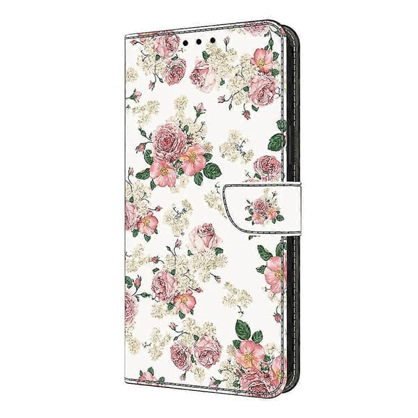 För iPhone 17 Pro Max Läderfodral Mönstertryck Plånboksställ Flip Telefonfodral Pion