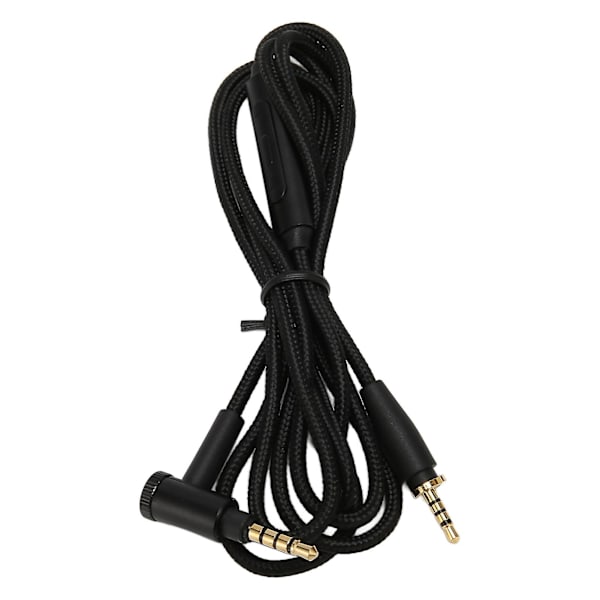 Headphone cable replacement with microphone 90 degree angle plug for Sennheiser headphones 4.9ft