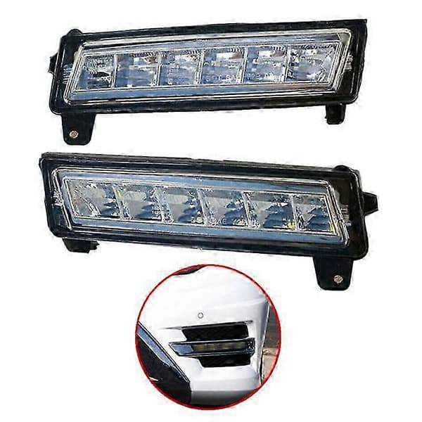 Passer til Mercedes ML GL GLK LED DRL tåkelys kjørelys-JC Transparent