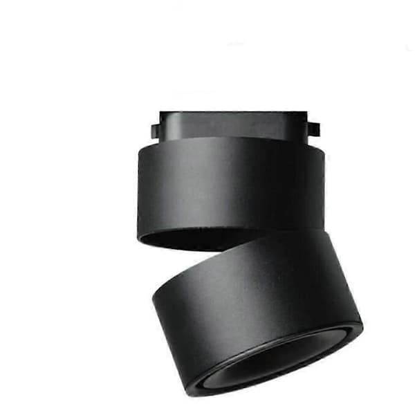 Sort LED-spotlight til justerbar loftsbelysning til hjemmebrug