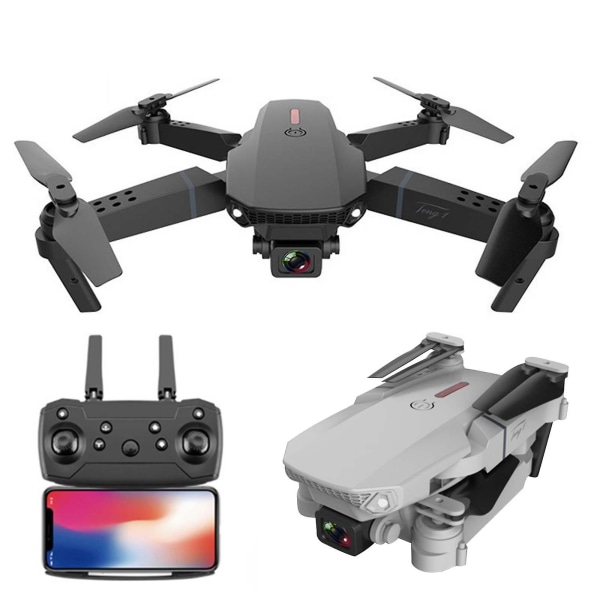 E88pro Drone Flygfotografering Högupplöst 4K Fyra flygplan, Drone med en kamera Black