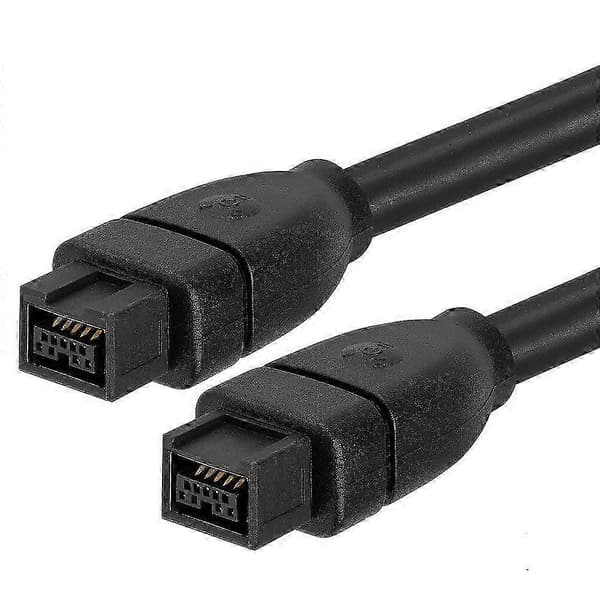 Firewire 800 IEEE1394B 9-bens han til han-kabel 1,8 m sort højhastighedsdataoverførsel Black