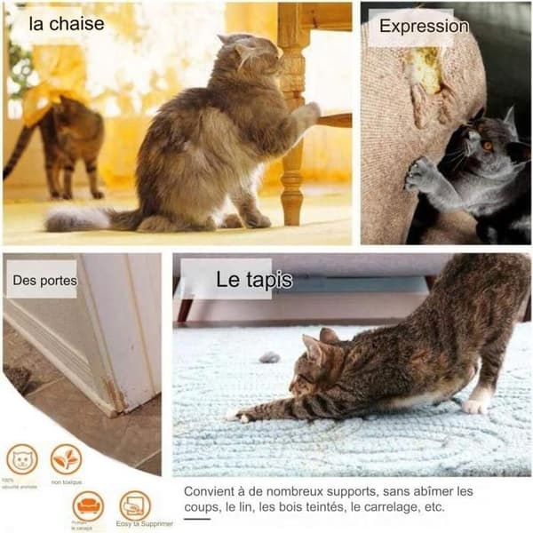 Möbelskydd, 8-pack, Kattskrapaskydd, Anti-repaskydd, Självhäftande Kattskrapaskydd