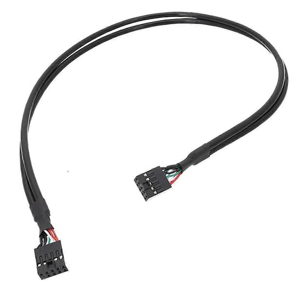 Bundkort USB 9PIN Hun til Hun Intern Kabel USB2.0 Internt Bundkort Header Kabel Black