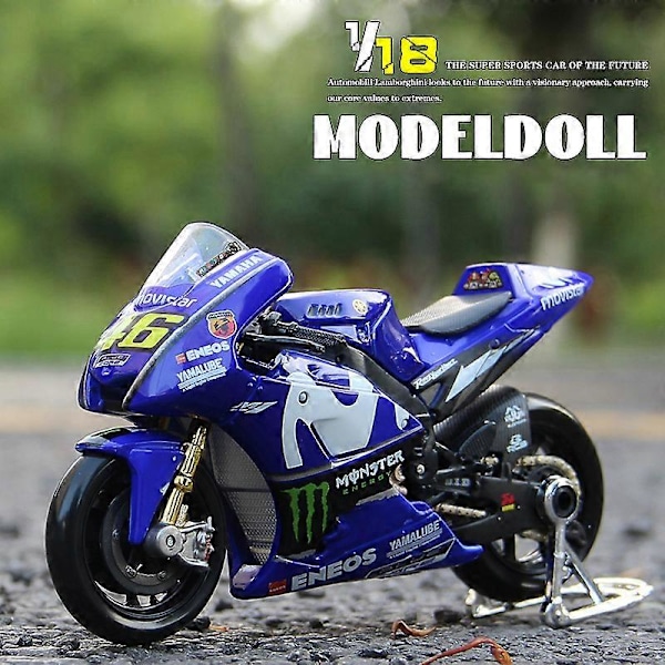 1/18 Ducati Desmosedici MotoGP 2018 Rossi 04# Moottoripyörämalli Leluauto Kokoelma Iskunvaimennin Maasto Autocycle Lelu Honda 93 with box