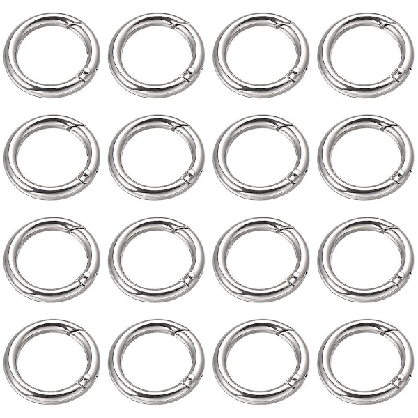 Ultnice 20pcs Zinc Alloy Open Jump Rings Split Keychains Polished Plated Spring Rings Jewelry Making 4.0x28mm (Silver)