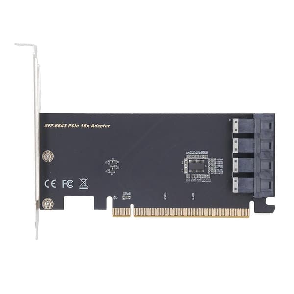 PCIE til U.2 Computer Højhastighedsdataoverførsel PCIE3.0x16 til 4 Port U.2 SFF 8643 Adapterkort til PC