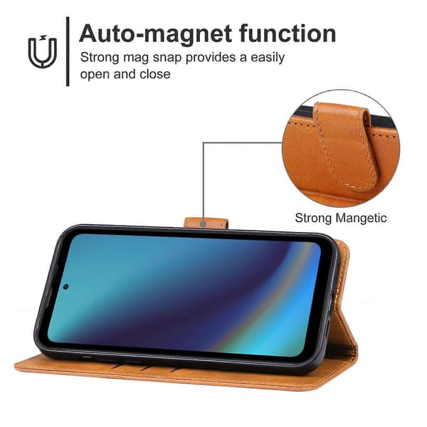 Til DOOGEE V20 Pro Læder Telefoncover Brown