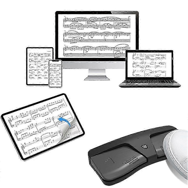 Trådlös Sidvändare Pedal Bärbar Musik Sidvändare för Smartphones
