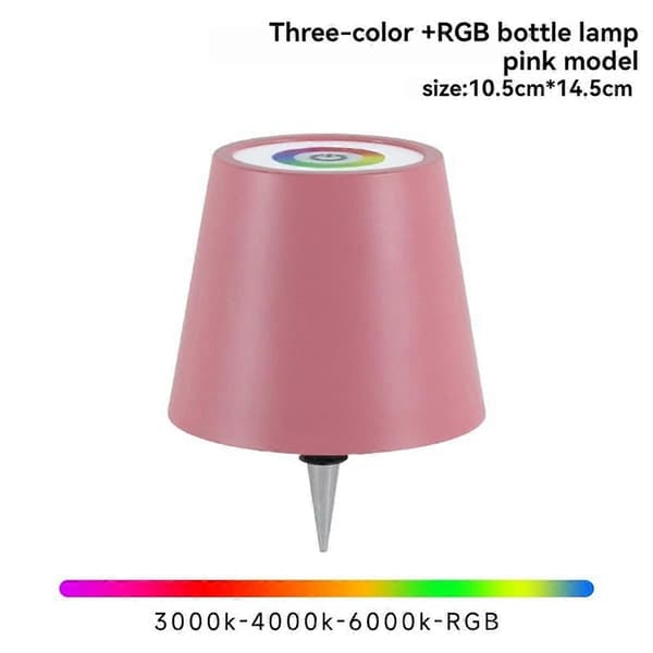 Langaton pullolamppu RGB-tilat ja 3-värinen portaaton himmennys D