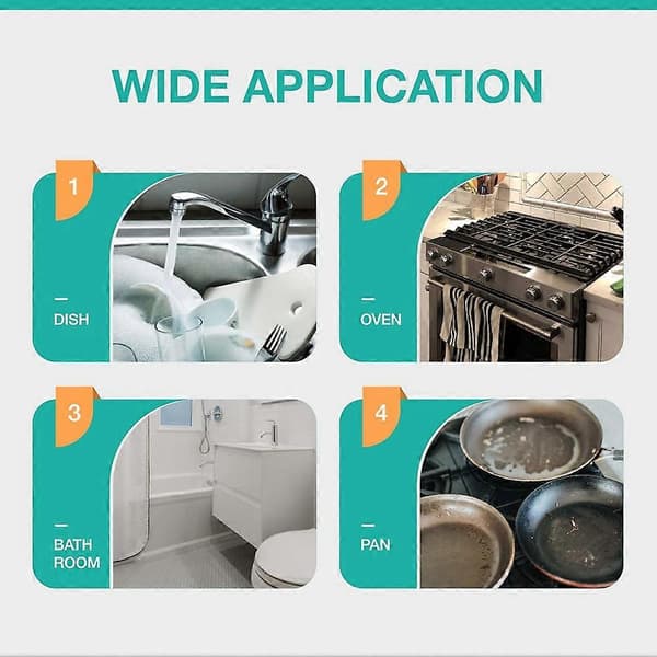 Oppvaskbørste Refill Svamphoder, Ikke-ripende Oppvaskbørste Refill Kraftig Erstatningshode, Såpedispenser