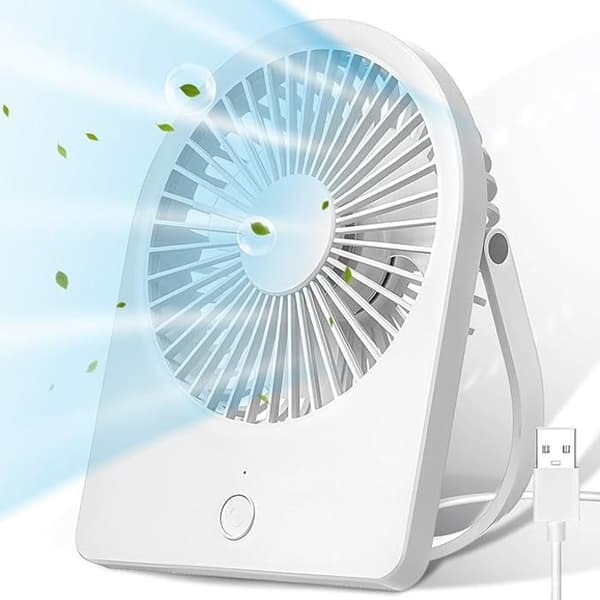 Ultra-stille mini bordventilator, USB bordventilator, velegnet til hjem og kontor