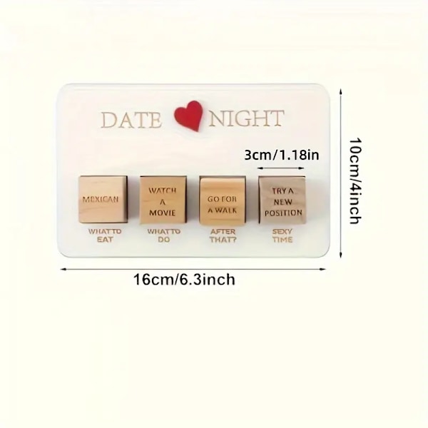Date Dice, Take Out Dice for par, Portabelt terningesett i tre for par, voksne kvinner, menn