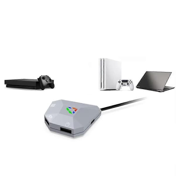 Kablet USB-forbindelse tastatur- og museadapter LED-indikatoromformer til //til /PC/til Switch Grey