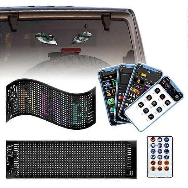 Forrude LED-display, 2-delt sæt, Bluetooth-kontrol med flere tilstande