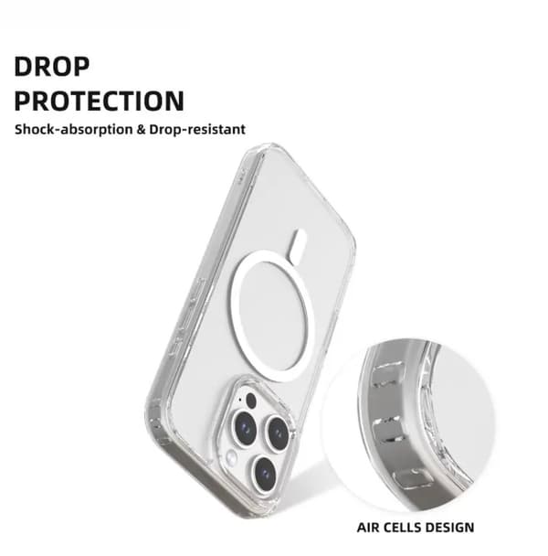 [KK]iPhone 13 PRO Case - MagSafe Transparent Case with Slim Design & Shock Protection