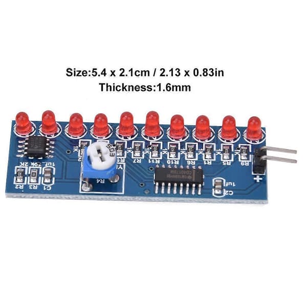 2 stk NE555+CD4017 LED Chaser Vannstrømmende Lysmodul DIY-sett Elektronisk krets