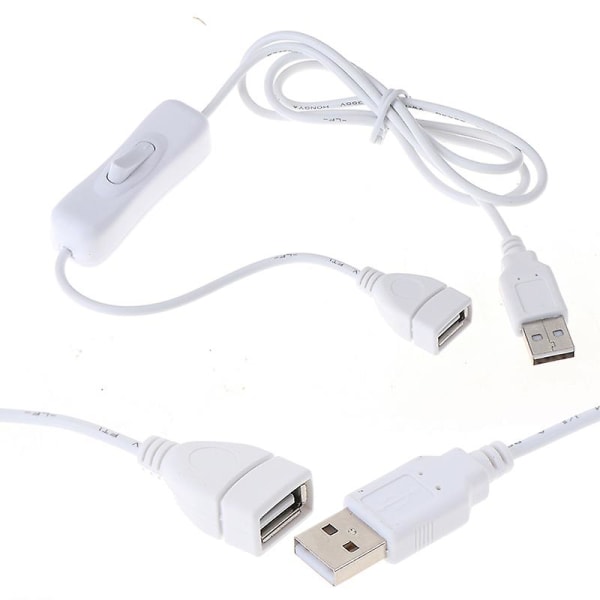 1 st 1 m USB kabel med strömbrytare på/av Kabelförlängningsvipp för USB -lampa USB fläkt