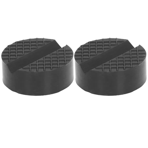 [KK]2-pack Jack Rubber Pad Universal Frame Rail Protector V-Grooved Reusable Jack Lift Puck for Car Maintenance