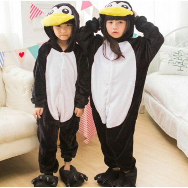 Eläinpuku Kigurumi Yöasu Asut Aikuisten Hyppyasu V #2 Pingviini #2 Penguin kids S(4-5Y)