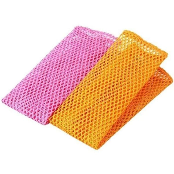 Diskhanddukar i mesh - Set om 2 - Slitstark polyester - Snabbtorkande - Luktfri - Förstärkta kanter