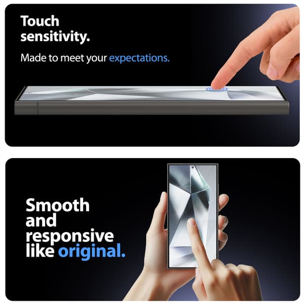 [KK]2-Pack Samsung Galaxy S24 Ultra Screen Protector & 2-Pack Lens Protector - Tempered Glass | [Automatic Installation] - Bubble-Free