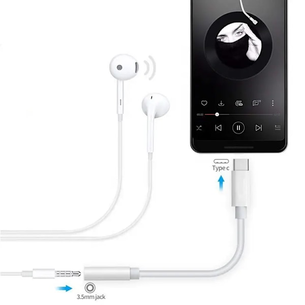 iPhone 15 USB-C till 3,5 mm-adapter - VIT