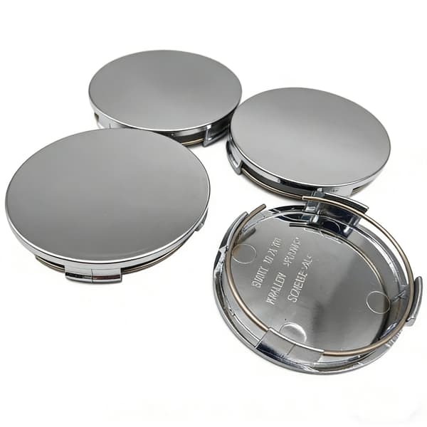 [KK] 4-Pack Center Caps – Wheel Hub Emblem Silver 65mm Silver 65mm Silver