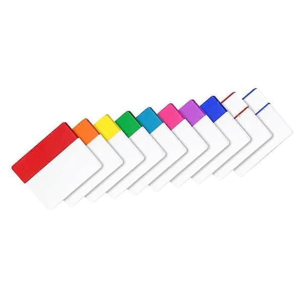 Skrivbara indexflikar för anteckningsböcker, praktiska markörer för studenter och proffs Multi 5.00X4.00X0.01CM