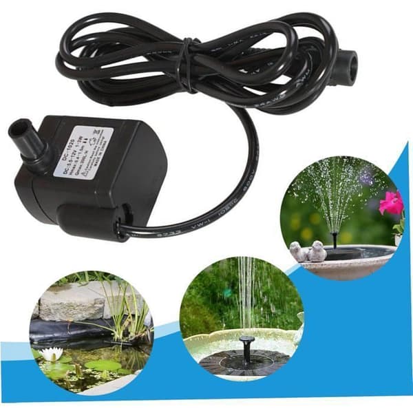 Solfontänpumpar, solvattenpumpar, DC 5.5V-12V 3W. Solpaneler ingår ej. 300L/h vattentät vattenpump.
