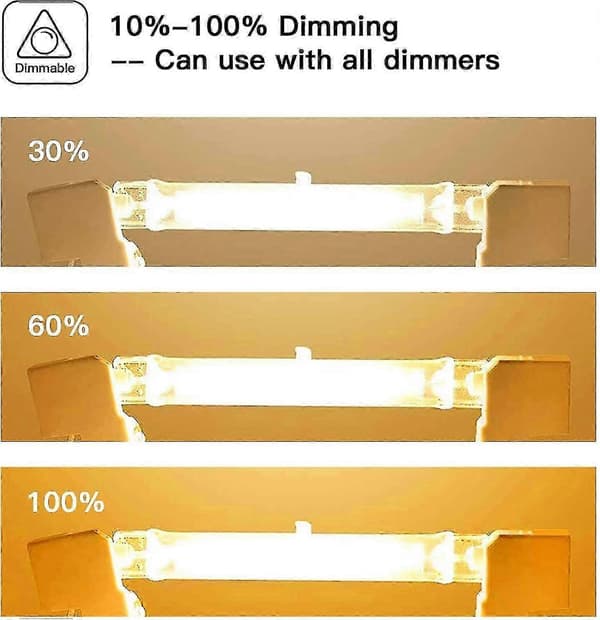 5-pack 78mm 80W R7s Halogenlampor för Spotlight och Landskapsbelysning med Dimbar Halogenstav 230V