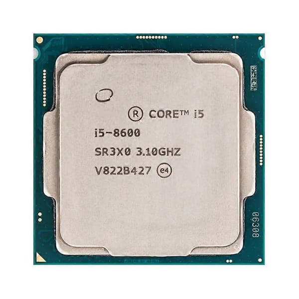 Core i5-8600 CPU - Socket LGA 1151 6 kerner 6 tråde 3.1GHz 9MB L3 Cache 65W.