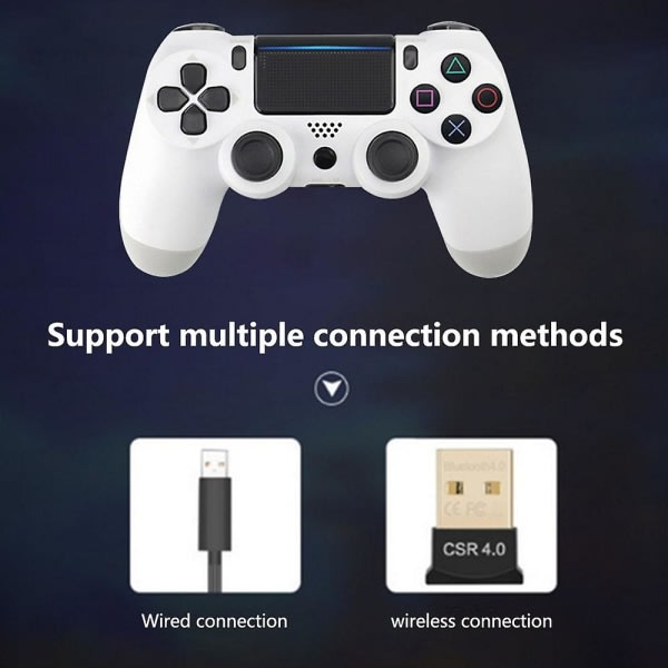 Dualshock 4 trådlös handkontroll till Playstation 4 - Vit