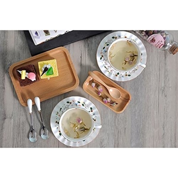 Kaffekopp og fatsett, blomster og sommerfugler Kina benporselen kaffekopp (1 kopp og 1 fat)