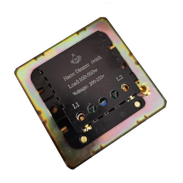 Dimmer LED lysdimmer 86x86mm børstet messingbryter for hjemme-LED gløde- halogenpærer dimbar