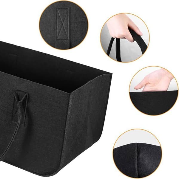 Vedpose, sammenleggbar vedkurv til peis, vedpose til peis, 50x25x25cm multifunksjonell handlepose, innendørs vedoppbevaring