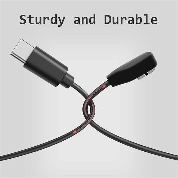 1 meter ladekabel for Aeropex AS800 / OpenRun Pro/OpenRun/OpenRun Mini hodetelefonlader Black
