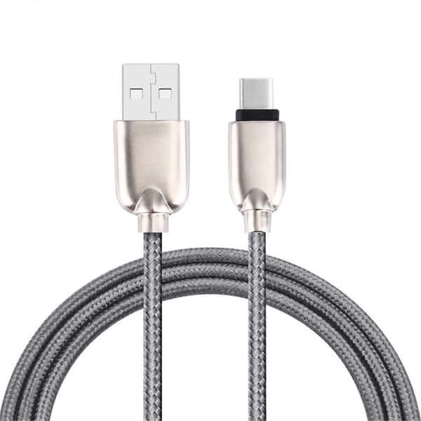 USB-C / Type-C til USB metall datakabel Grey
