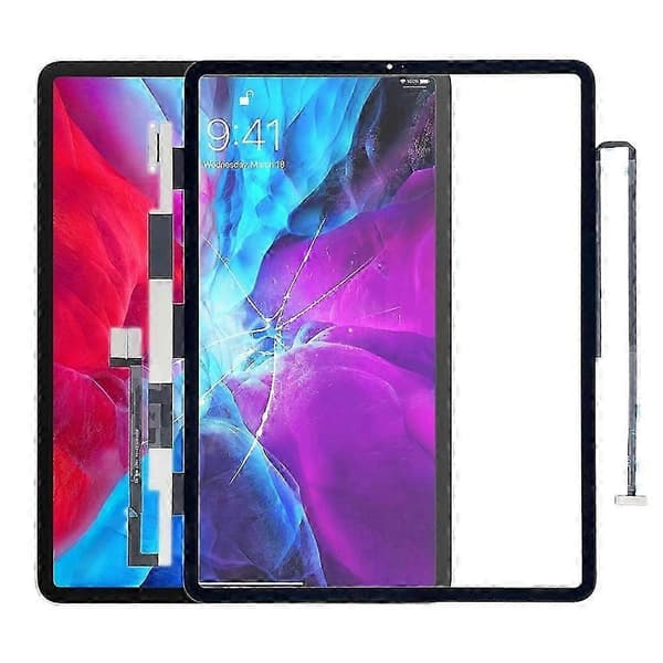 Til iPad Pro 12.9 tommer 4. generation A2069 A2229 A2232 A2233 Erstatning Touch Screen Digitizer Panel Sort