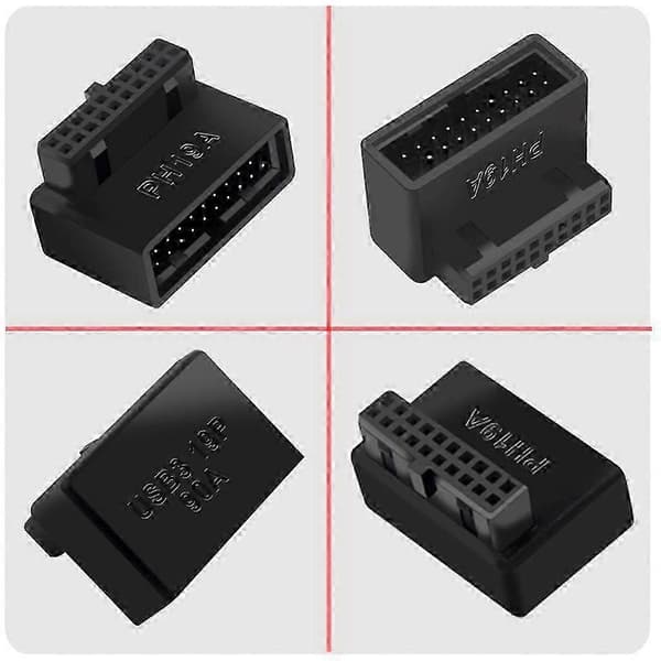 USB Header 90 Graders Adapter för Dator Moderkort USB 3.0 19P 20P