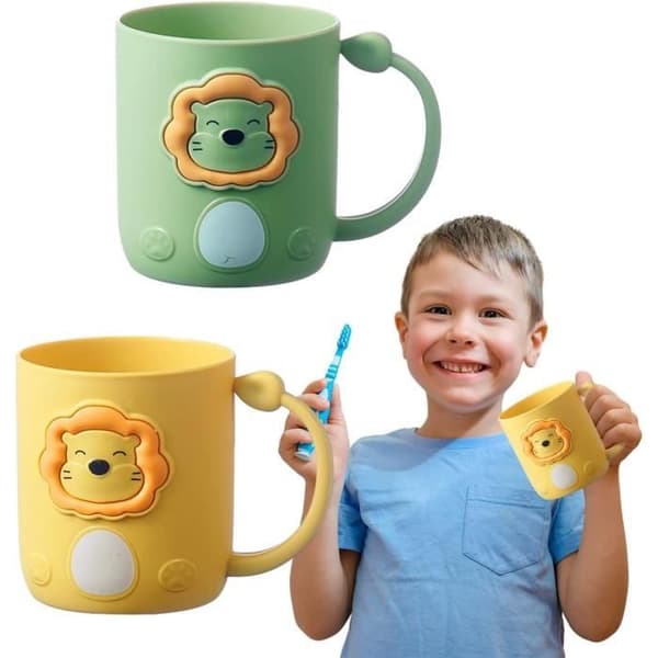Tandborstmugg, 2 st tandborstmugg, tandborsthållare, badrumsmugg, barnbadrumsmugg