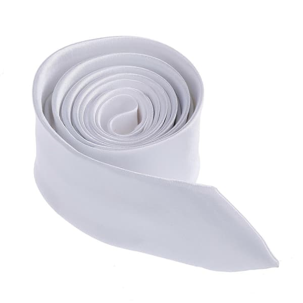 4X Unisex Casual Slips Smal Smal Halsduk - Enfärgad Vit Solid white