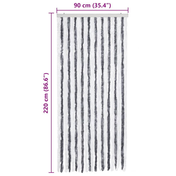 vidaXL Hyönteisverkko-ovi harmaa-valkoinen 90x220 cm Multicolor multifärg