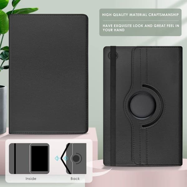 Etui til Samsung Galaxy Tab A11 Plus / A9 Plus (11\") - 360° roterende stødsikkert cover til Samsung A11 Plus / A9 Plus, sort