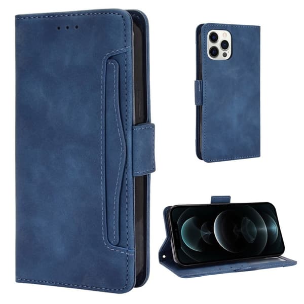 [KK] 【jia】Moderne kompatibel med iPhone 13 etui med pung - Blå Blå blue