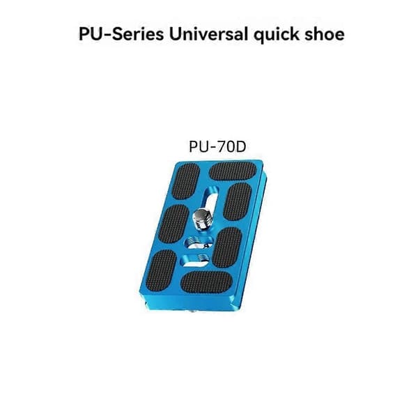 PU-70D Universal Tripod Plade Quick Release Plade Kamera Quick Clamp PU Plade til Dslr Kamera Arca Kuglehoved Tripod Blue
