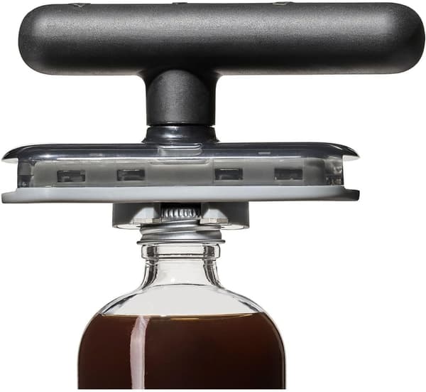 [KK] Glass Opener Compatible with Kitchen with Adjustable Handle, Suitable Compatible with Screw Bottles and Jam Jars.