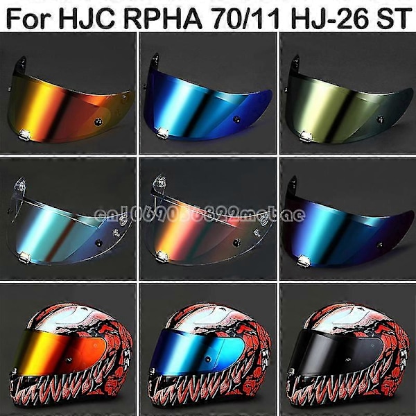 Hj-26 Hjälmvisir Lins För Hjc Rpha 11 Rpha 70 Casco Moto Vindruta Hj-26st Capacete De Moto Sköld Motorcykeltillbehör Black