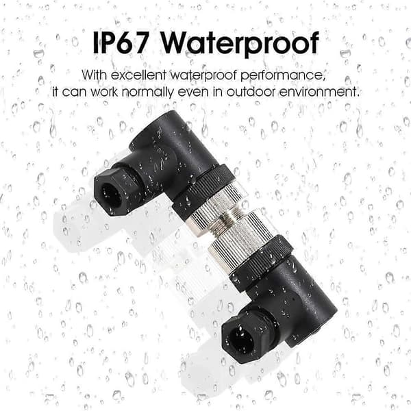 10 STK til 5-bens sensorstiksæt Vandtæt hanstik til industriel brug 5P L han (PG7)