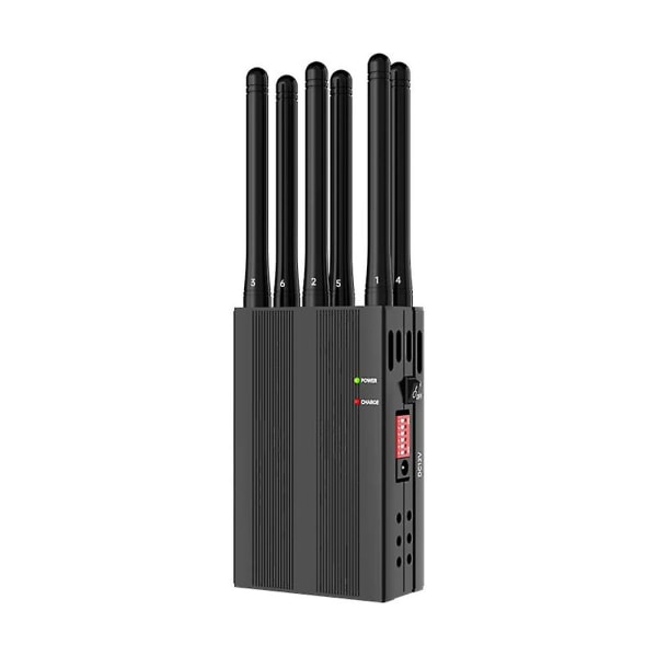 N6 2022 Bärbar WiFi GPS UHF VHF 6 Kanal, 6 Antenner Detektor, Anti-Device, WiFi Lojack Detector E